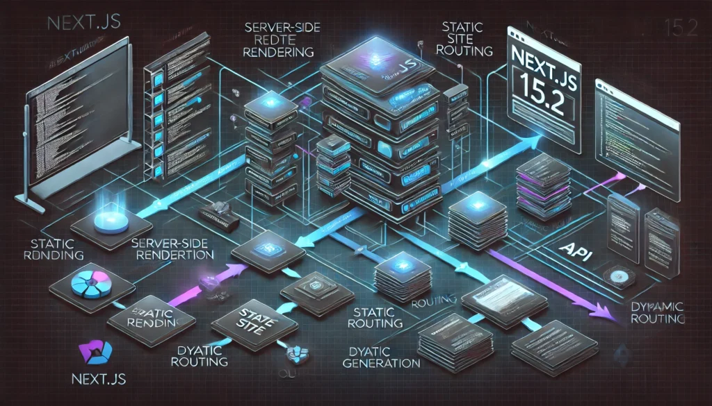 Diagram showcasing Next.js 15.2 architecture